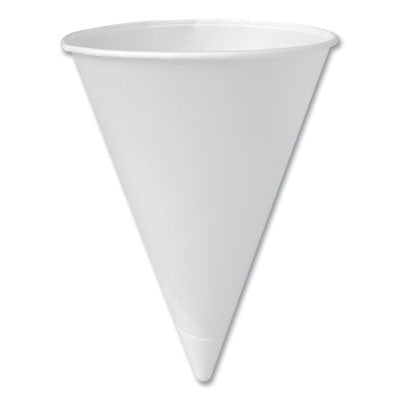 SCC6RBU Bare Eco-Forward Treated Paper Cone Cups, 6 oz, White, 200/Sleeve, 25 Sleeves/Carton