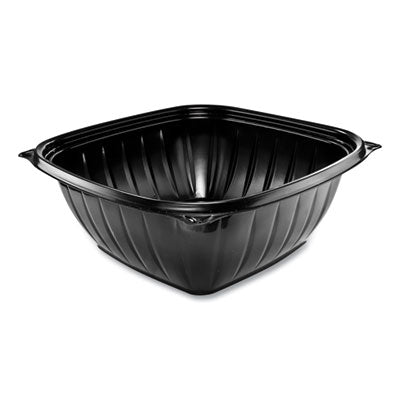 DCCB64SB PresentaBowls Pro Black Square Bowls, 64 oz, 8.5 x 8.5 x 3.3, Plastic, 63/Bag, 4 Bags/Carton