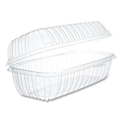 DCCC99HT1 Showtime Clear Hinged Containers, Hoagie Container, 29.9 oz, 5.1 x 9.9 x 3.5, Clear, Plastic, 100/Bag, 2 Bags/Carton DART