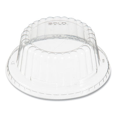SCCDF8 Flat-Top Dome PET Plastic Lids, For 6 oz to 10 oz Containers, 3.96" Diameter x 1.25" h, Clear, 1,000/Carton