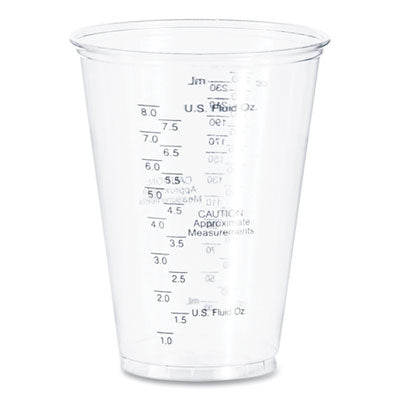 SCCTP10DGM PET Graduated Medical and Dental Cups, 10 oz, Plastic, Clear, 50/Bag, 20 Bags/Carton DART