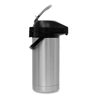 BUN367250000 Lever Action Airpot, 128 oz, Silver/Black
