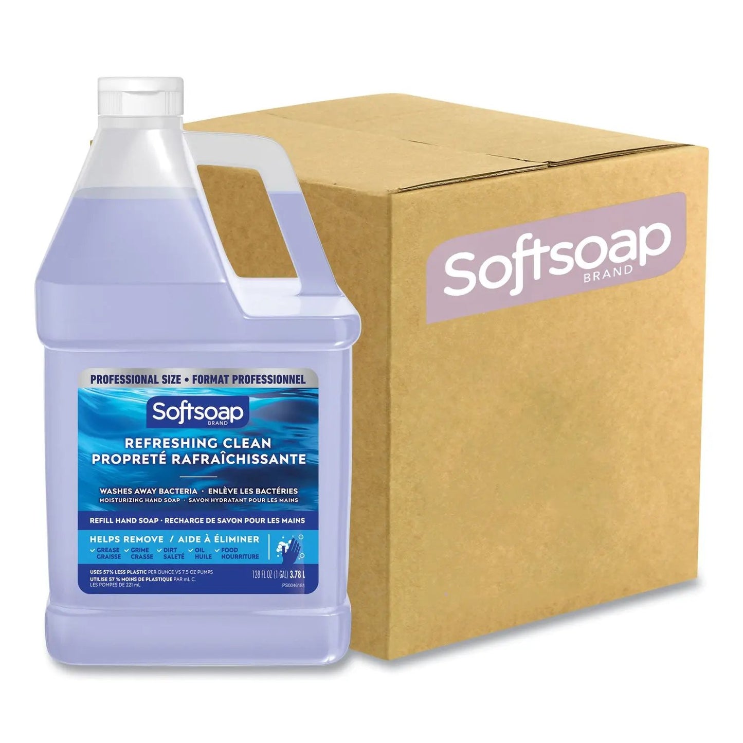 CPC61036482CT Liquid Hand Soap Refill, Refreshing Clean Scent, 128 oz, 4/Carton Softsoap