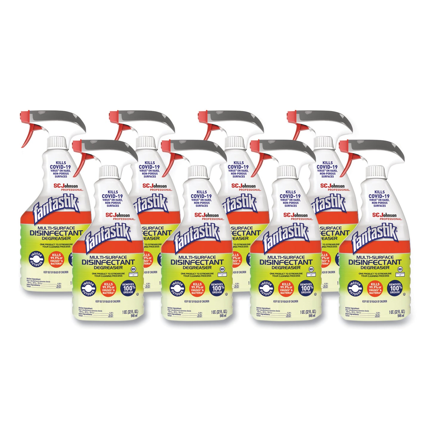 SJN311836 Multi-Surface Disinfectant Degreaser, Herbal, 32 Oz Spray Bottle, 8/carton