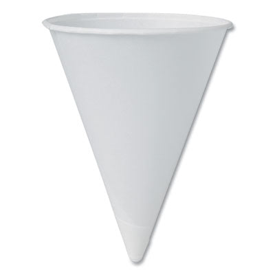 SCC4R2050 Cone Water Cups, Chipboard Box Inner Packaging, 4 oz, Paper, White, 200/Bag, 25 Bags/Carton DART