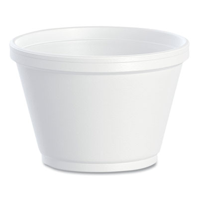 DCC6SJ12 Foam Containers, 6 Oz, White, 50/bag, 20 Bags/carton