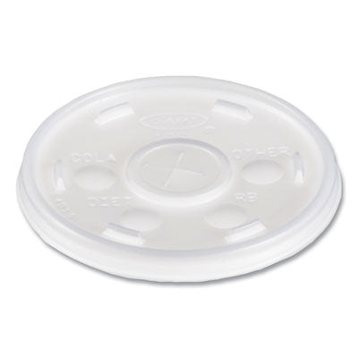 DCC10SL Plastic Cold Cup Lids, Fits 10 oz Cold Cups, Translucent, 100/Pack, 10 Packs/Carton