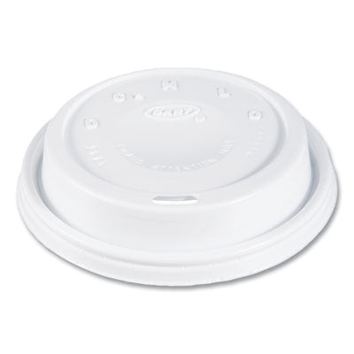 DCC16EL Cappuccino Dome Sipper Lids, Fits 12 oz to 24 oz Hot Cups, Plastic, White, 1,000/Carton