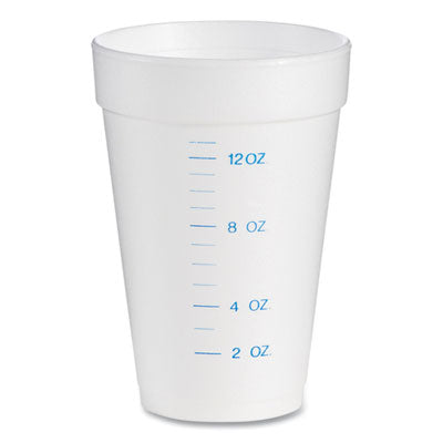 DCC16J16GRAD Graduated Foam Medical Cups, 16 Oz, White, 25/pack, 40 Packs/carton DART