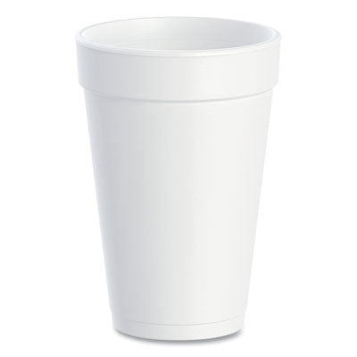 DCC16J165 Foam Drink Cups, 16 Oz, White, 20/bag, 25 Bags/carton