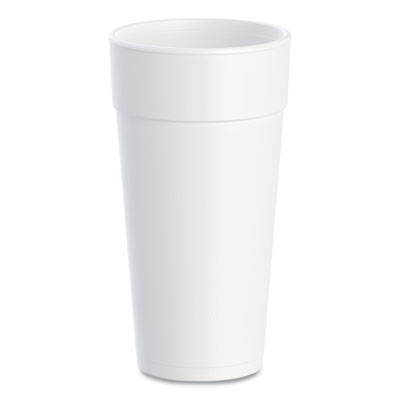 DCC24J16 Foam Drink Cups, Hot/cold, 24 Oz, White, 25/bag, 20 Bags/carton DART