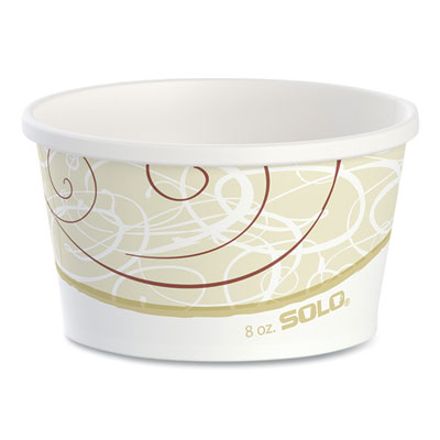 SCCHS4085SYM Flexstyle Double Poly Paper Containers, 8 oz, Symphony Design, Paper, 25/Pack, 20 Packs/Carton DART