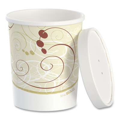 SCCKHB32ASYM Flexstyle Double Poly Food Combo Packs, 32 oz, Symphony, Paper, 25 Cups and 25 Lids/Pack, 10 Packs/Carton DART