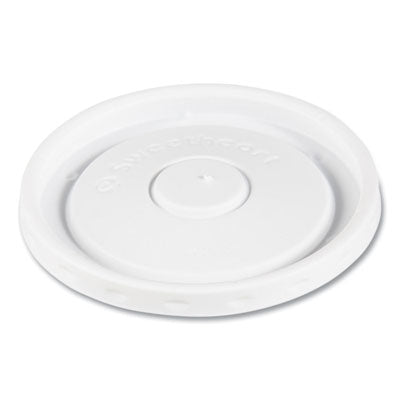 SCCLVS535 Polystyrene Food Container Lids, White, Plastic, 100/Bag, 24 Bags/Carton