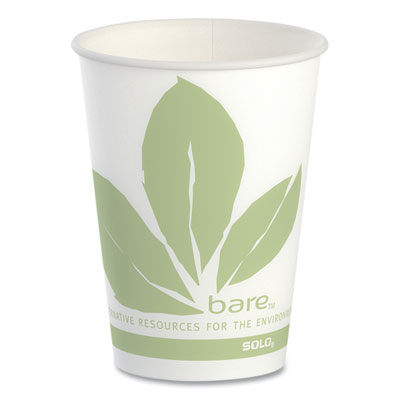 SCCR9BBJD110CT Bare Eco-Forward Paper Cold Cups, 9 oz, Green/White, 100/Sleeve, 20 Sleeves/Carton DART