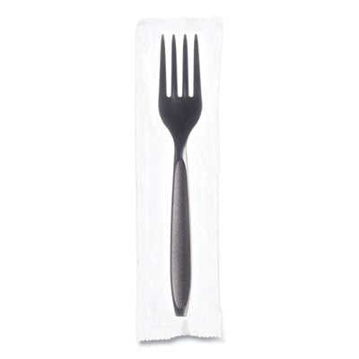 SCCRSK10004 Reliance Mediumweight Cutlery, Fork, Plastic, Black, 1,000/Carton DART
