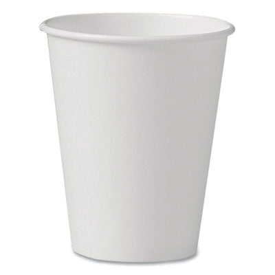 SCCU508NU Uncoated Paper Cups, Hot Drink, 8 Oz, White, 1,000/carton