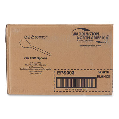 WNAEPS003 EcoSense Renewable Plant Starch Cutlery, Spoon, Plastic, Cream, 50/Pack, 20 Packs/Carton ECO-PRODUCTS,INC.