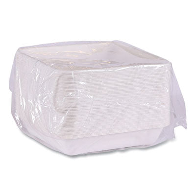 ECOEPSCS9TNFA Vanguard Worldview Renewable and Compostable Sugarcane Take-Out Containers, 47 oz, 9 x 9 x 1.5, White, 200/Carton