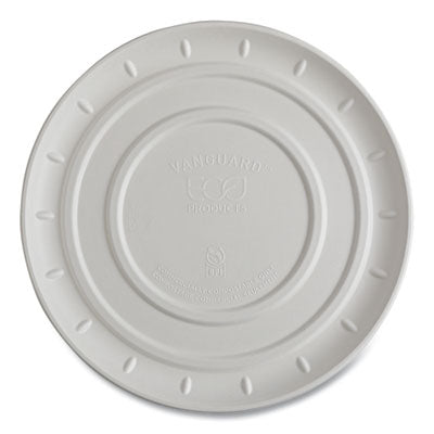 ECOEPSCPTR16NFA Vanguard Molded Fiber Pizza Tray, 16" Diameter, White, Sugarcane, 50/Carton