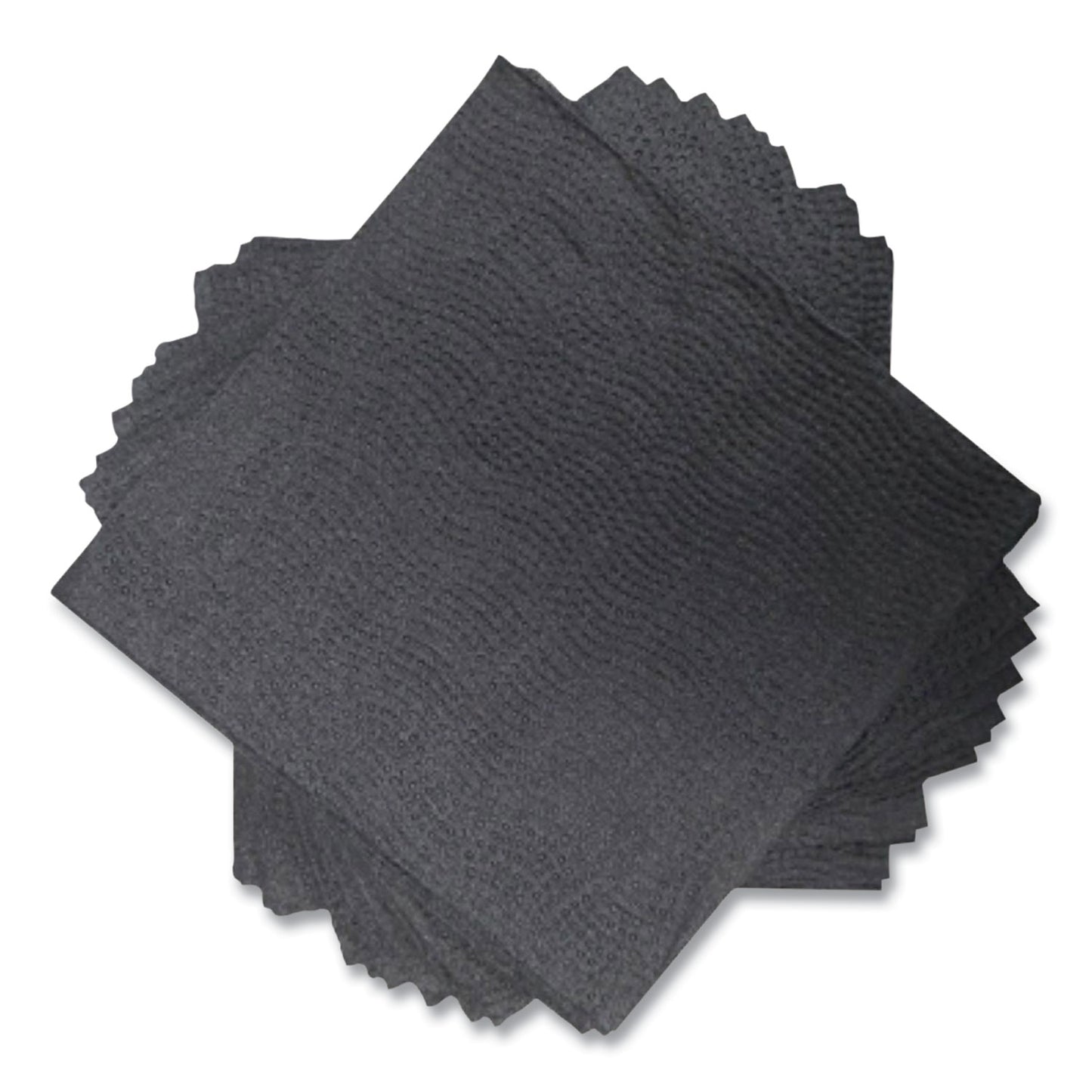 MORVT522 Morsoft Beverage Napkins, 2-Ply, 9 x 9.5, Black, 1,000/Carton