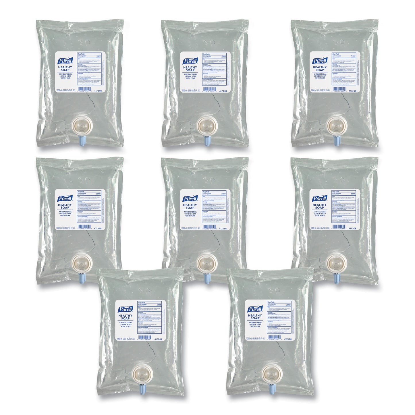 GOJ417308CT HEALTHY SOAP Antibacterial Lotion Soap with PCMX Refill, Citrus Scent, 1,000 mL, 8/Carton