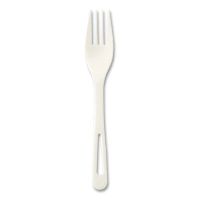 WORFOPS6DP Cutlery Dispenser Refills, Fork, Plastic, Light Beige, 100/Bag, 10 Bags/Carton WORLD CENTRIC