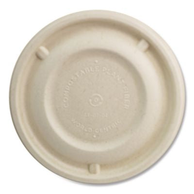 WORBBLSC12NLF Fiber Lids for Fiber Barrel Bowls, 4.7" Diameter, Natural, Paper, 500/Carton