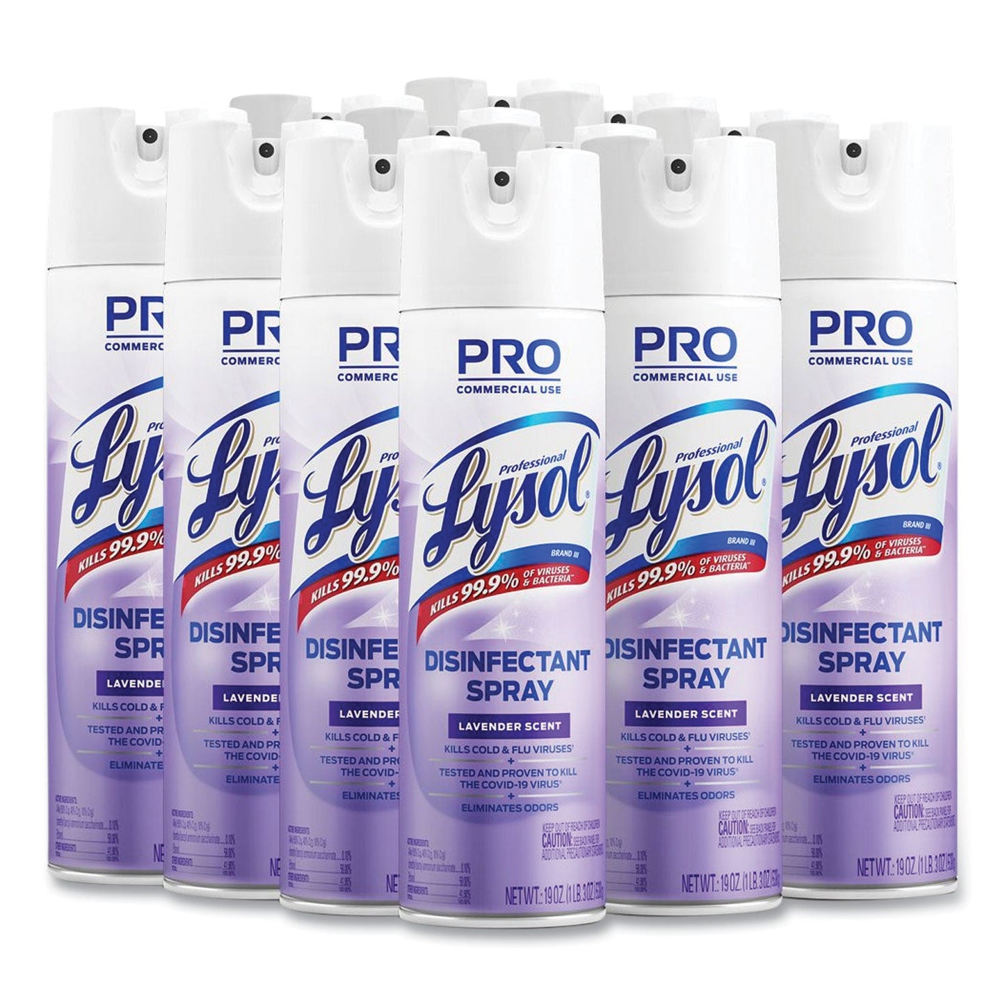 RAC89097CT Disinfectant Spray, Lavender, 19 Oz Aerosol Spray, 12/carton Professional LYSOL Brand