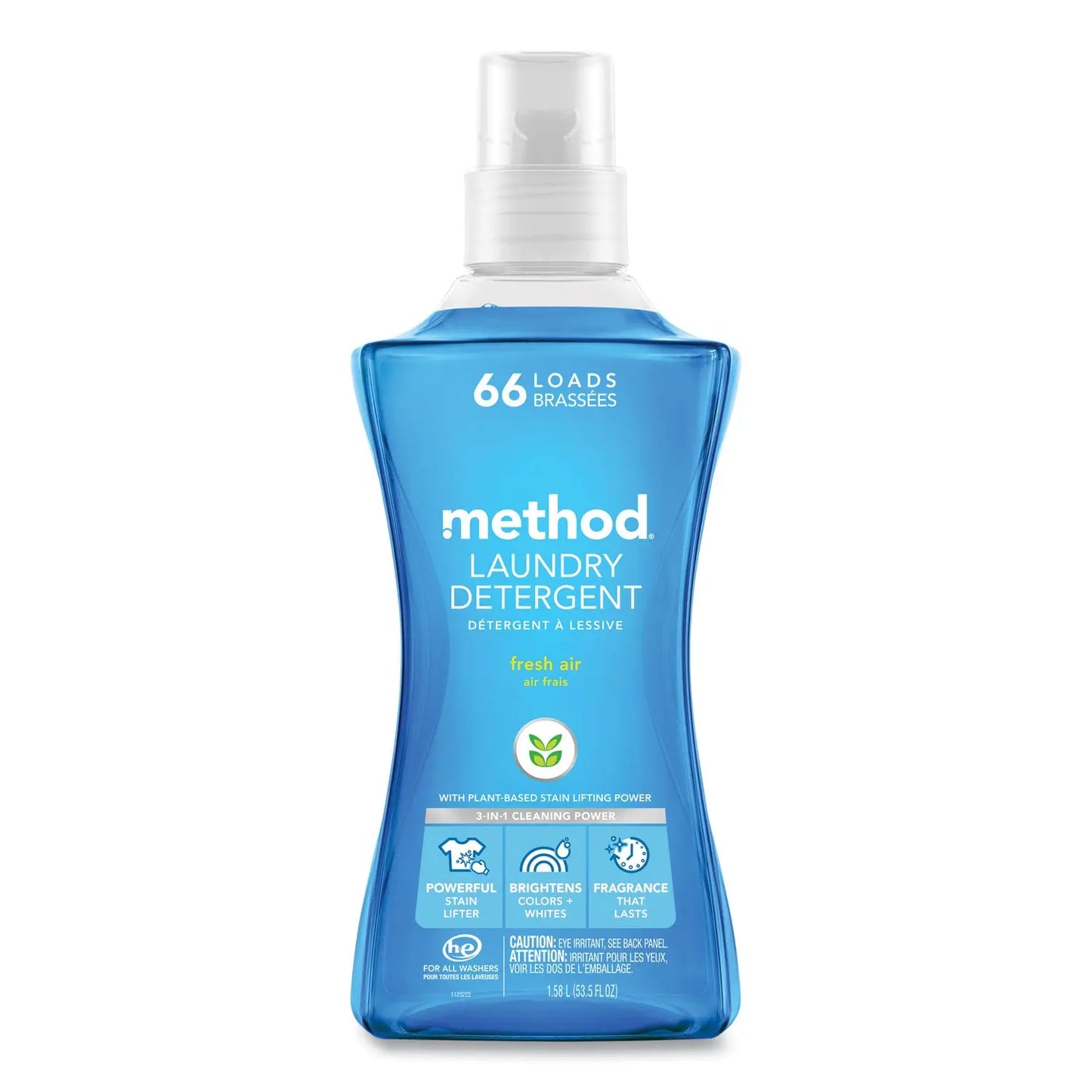 MTH318025 Laundry Detergent, Fresh Air Scent, 53.5 oz Bottle, 4/Carton Method
