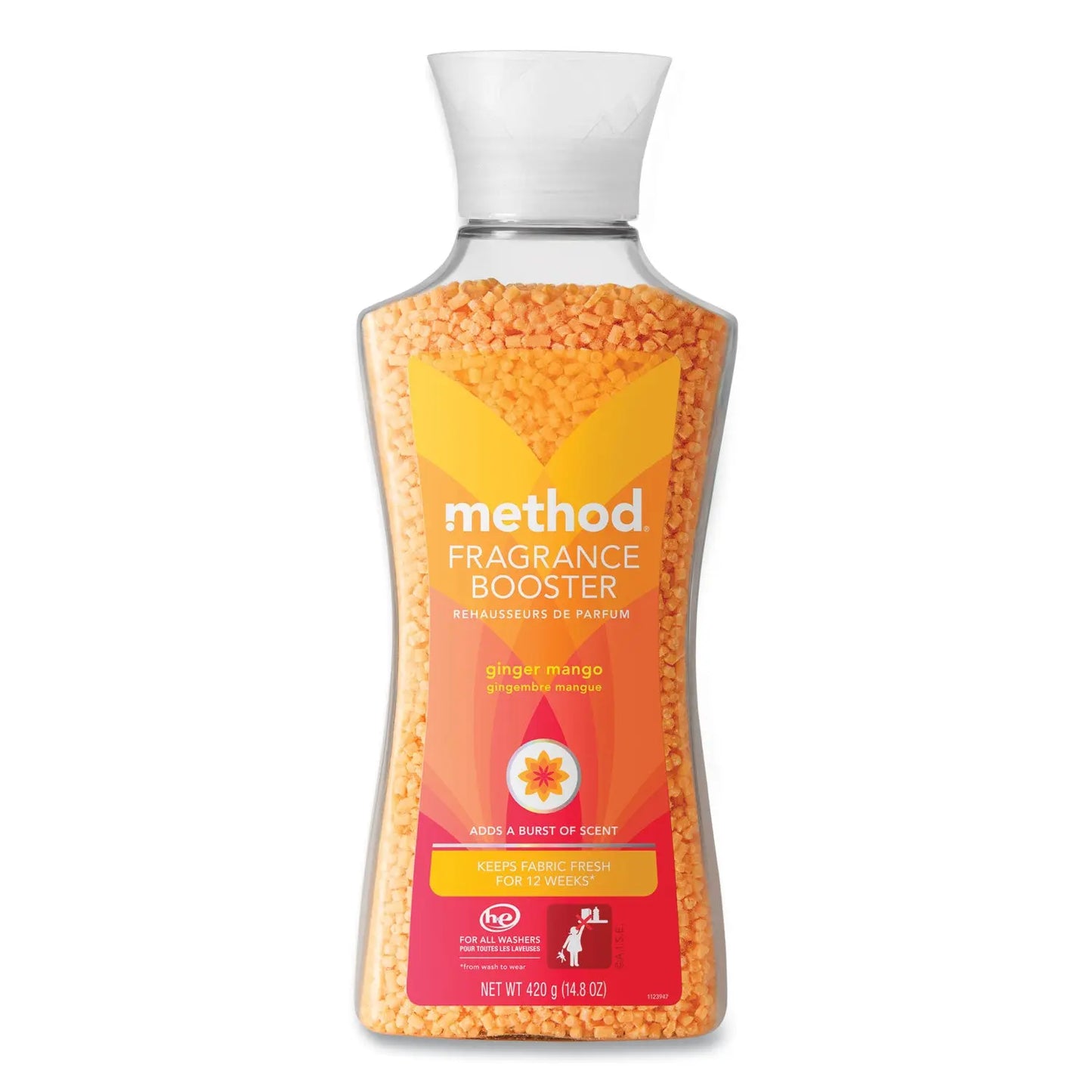 MTH359699 Fragrance Booster Beads, Ginger Mango Scent, 14.8 oz Bottle, 6/Carton Method