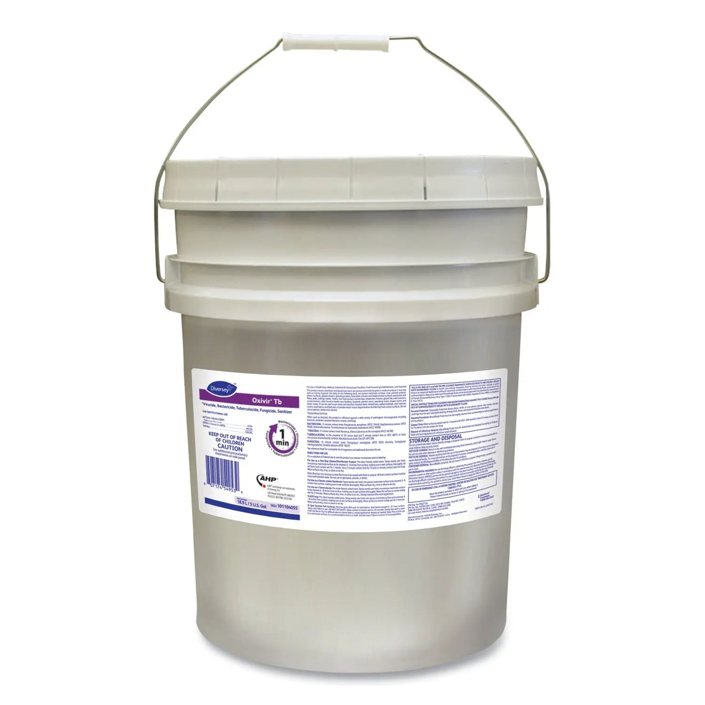 DVO101104055 Oxivir Tb Ready To Use, Cherry Almond Scent, 5 Gal Pail Diversey