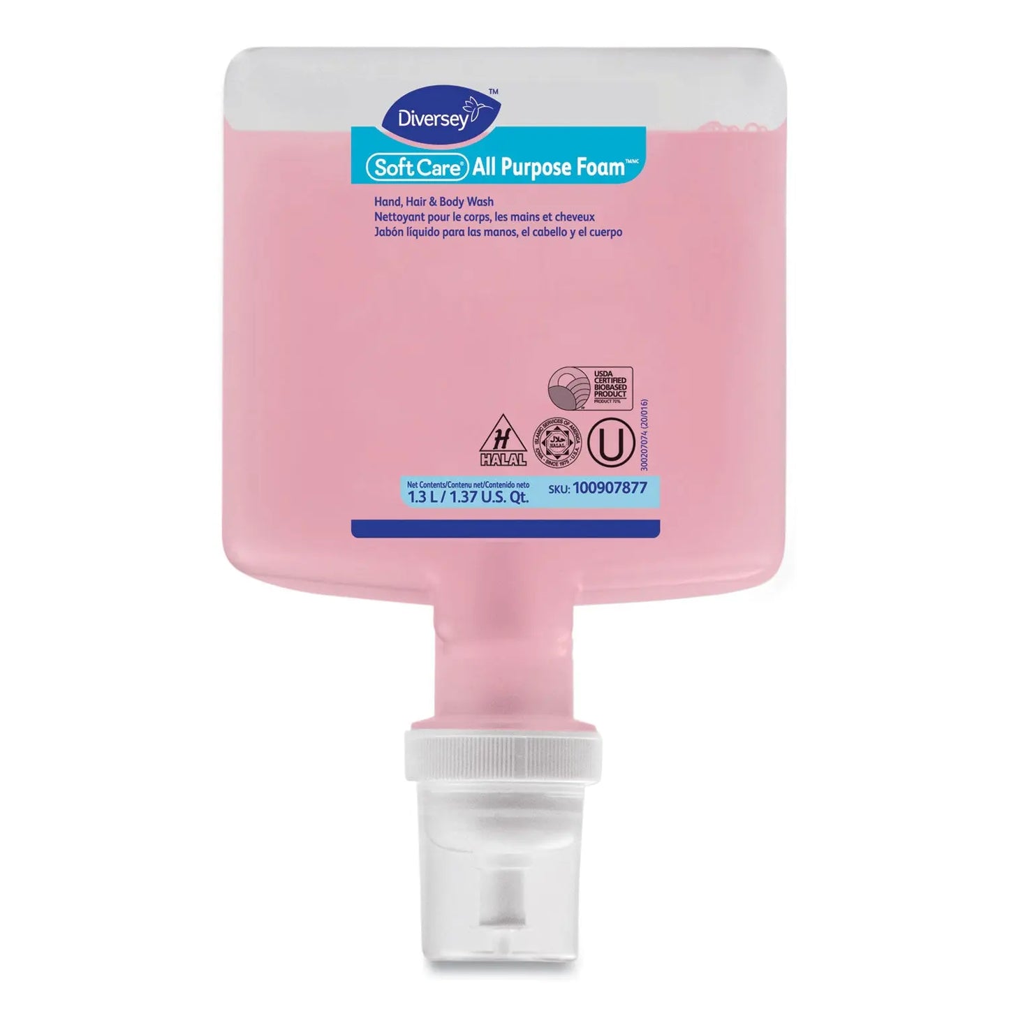 DVO100907877 Soft Care All Purpose Foam Refill for IntelliCare Dispensers, Floral Scent, 1.3 L, 6/Carton Diversey