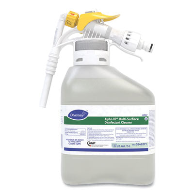 DVO5549271 Alpha-HP Concentrated Multi-Surface Cleaner, Citrus Scent, 5,000 mL RTD Spray Bottle DIVERSEY