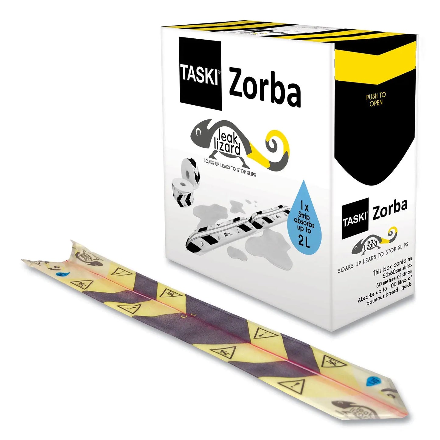 DVOD7523269 Zorba Absorbent Control Strips, 0.5 gal, 1" x 100 ft, 50 Strips/Box Diversey