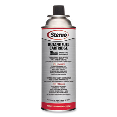 STE50162 Butane Fuel Cartridge, 8 Oz STERNO GROUP