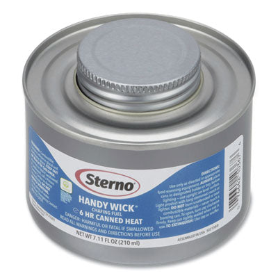 STE10368 Handy Wick Chafing Fuel, Methanol, 6 Hour Burn, 7.11 oz Can, 24/Carton STERNO GROUP