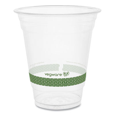 VEGR360YG 96-Series Cold Cup, 12 oz, Plastic, Clear/Green, 1,000/Carton VEGWARE