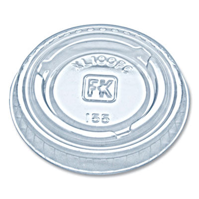FABXL100PC Portion Cup Lids, Fits 0.75 oz to 1 oz Portion Cups, Plastic, Clear, 2,500/Carton