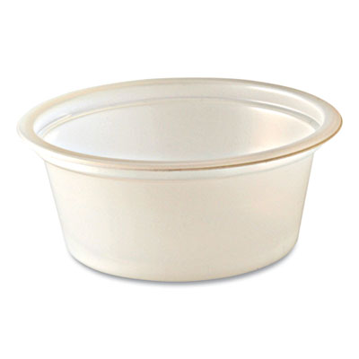 FABPC100S Portion Cups, Squat, 1 oz, Plastic, Translucent, 125/Sleeve, 20 Sleeve/Carton FABRI-KAL