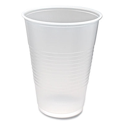 FABRK10 RK Ribbed Cold Drink Cups, 10 oz, Plastic, Clear, 100/Sleeve, 25 Sleeves/Carton FABRI-KAL
