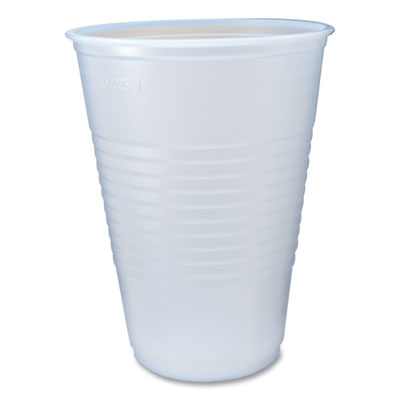 FABRK14 RK Ribbed Cold Drink Cups, 14 oz, Plastic, Clear, 50/Sleeve, 20 Sleeves/Carton FABRI-KAL