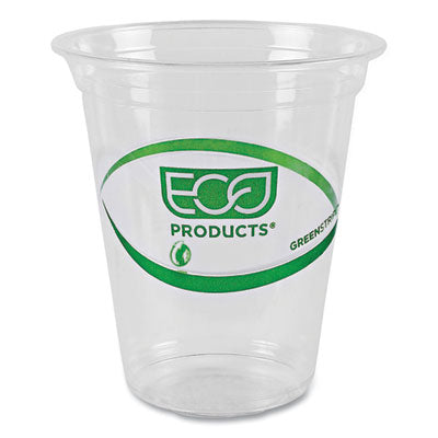 ECOEPCC16GS GreenStripe Renewable and Compostable Cold Cups, 16 oz, Plastic, Clear, 50/Pack, 20 Packs/Carton
