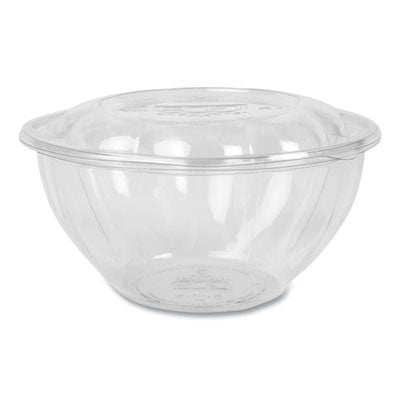 ECOEPSB32 Renewable and Compostable Salad Bowls with Lids, 32 oz, Clear, Plastic, 50/Pack, 3 Packs/Carton