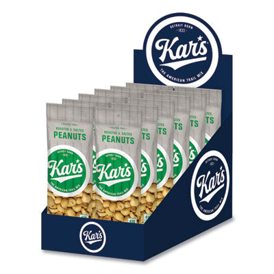 OFXSN08237 Peanuts, Salted, 2.5 oz Packet, 12/Box KAR'S NUTS