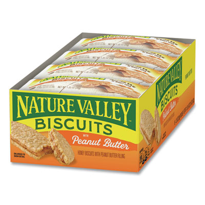 OFXSN47878 Biscuits, Peanut Butter, 1.35 oz Packet, 16/Box