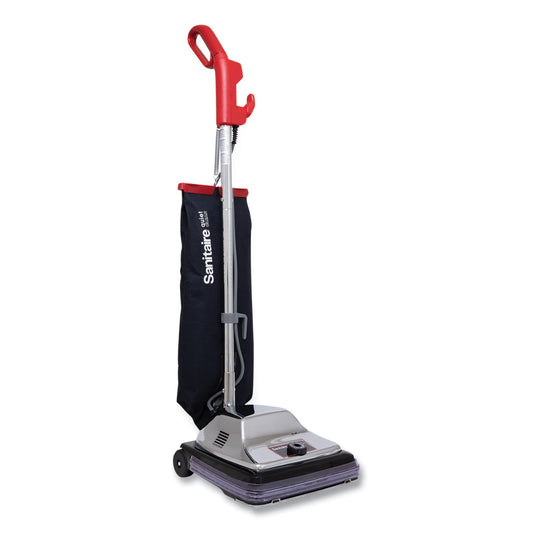 EURSC889D Tradition Quietclean Upright Vacuum Sc889a, 12" Cleaning Path, Gray/red/black