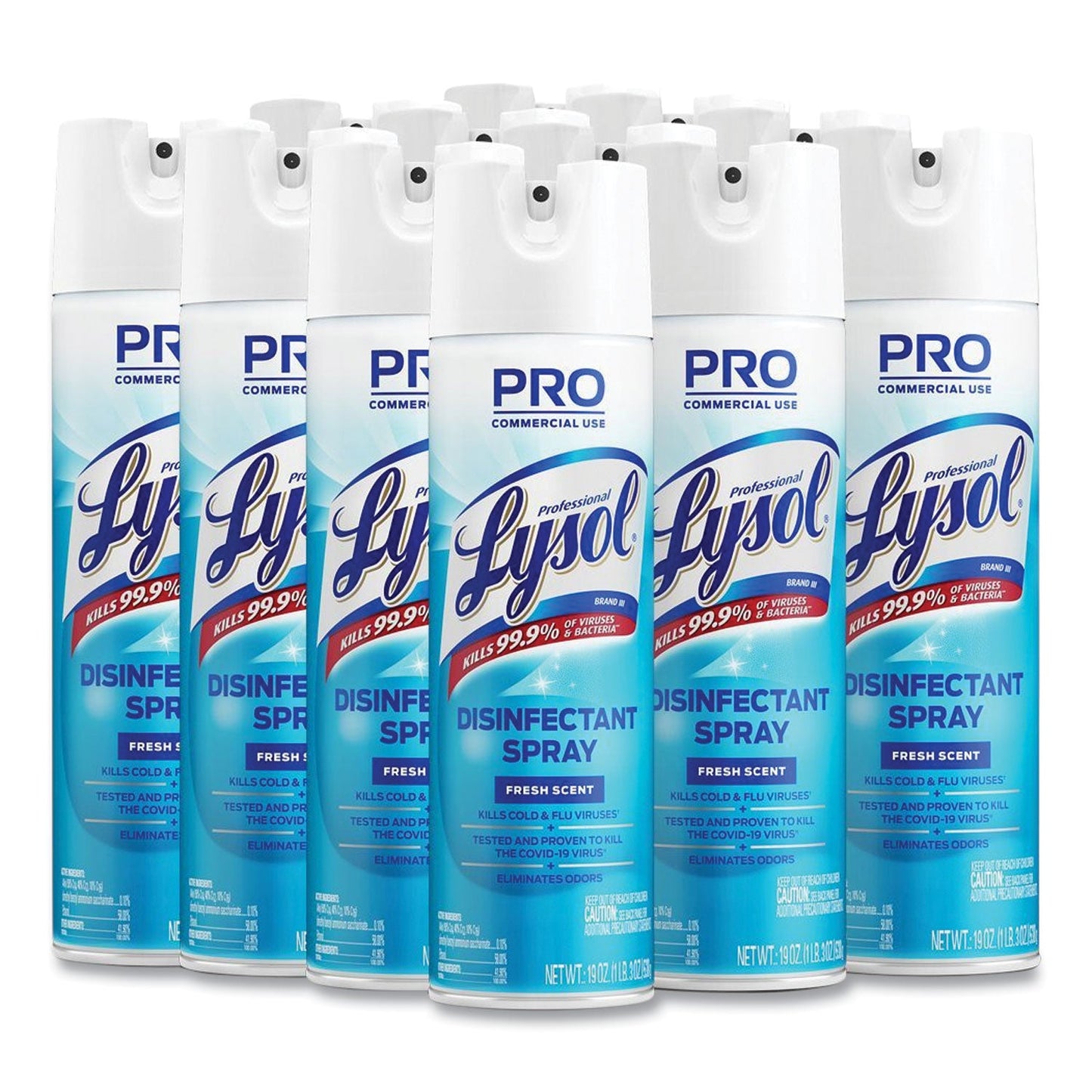 RAC04675CT Disinfectant Spray, Fresh Scent, 19 Oz Aerosol Spray, 12/carton Professional LYSOL Brand
