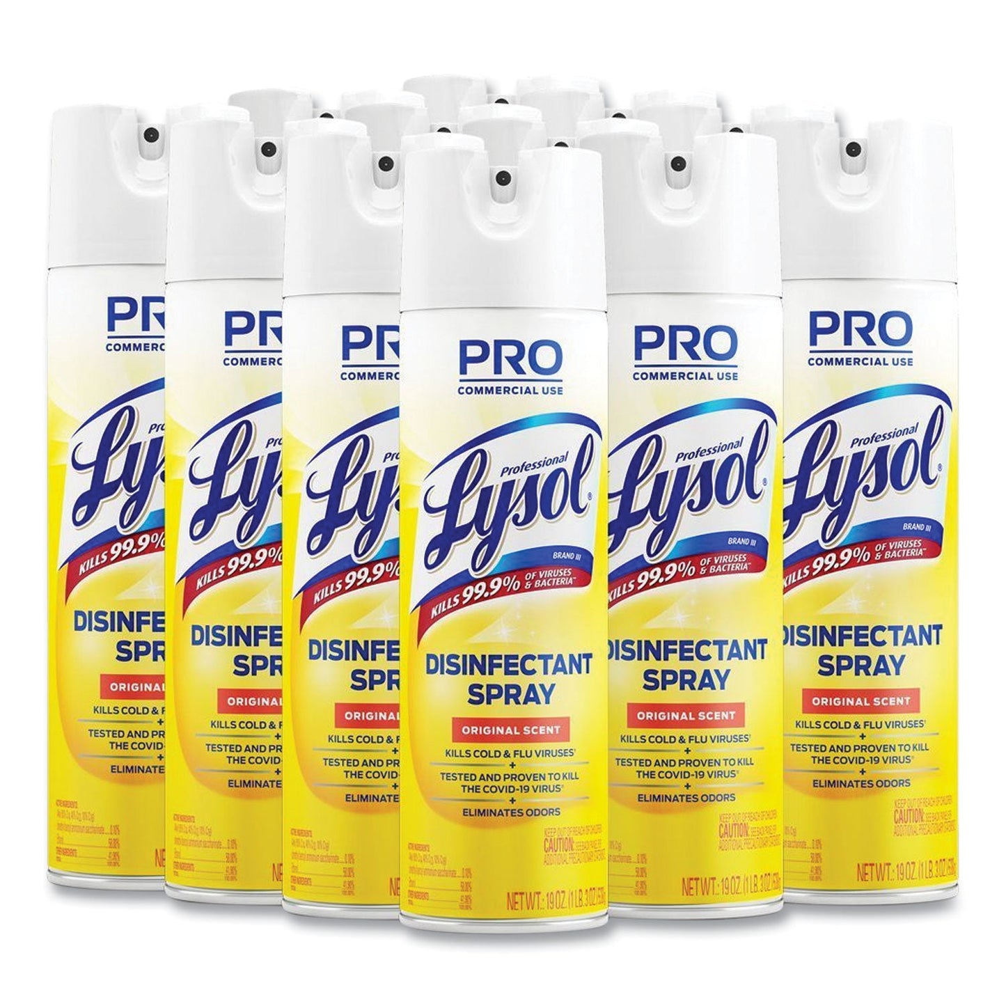 RAC04650CT Disinfectant Spray, Original Scent, 19 Oz Aerosol Spray, 12/carton Professional LYSOL Brand