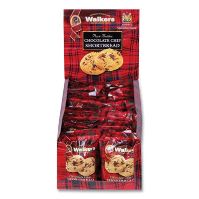 OFX1537D Shortbread Cookies, Chocolate Chip, 1.4 oz Pack, 2/Pack, 20 Packs/Box WALKERS SHORTBREAD LTD.